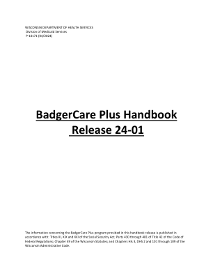 BadgerCare Plus 手册 24-01